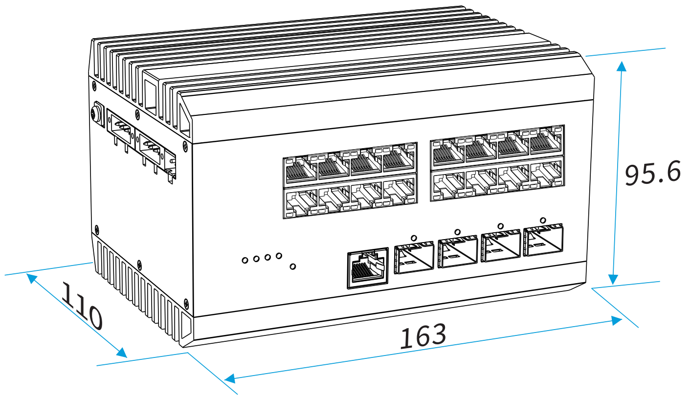 UTP7616-POE-IE外觀尺寸 UTP7616-POE-IE外觀尺寸